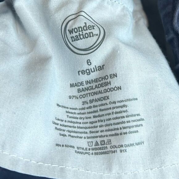 5 for $25🔥Size 6 Regular Wonder Nation Washed Black Pants - Picture 3 of 5